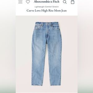 Abercrombie "The Mom High Rise" Jeans - Curve
Love Size 27 / 4 Regular